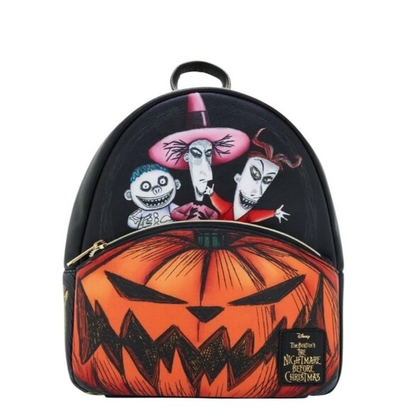 Loungefly Disney Nightmare Before Christmas Oogie's Boys Pumpkin Mini Backpack - Picture 1 of 7